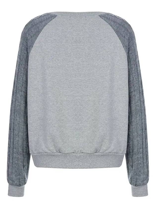 Cable sleeve sweatshirt MW3WE410 - P_LABEL - BALAAN 4