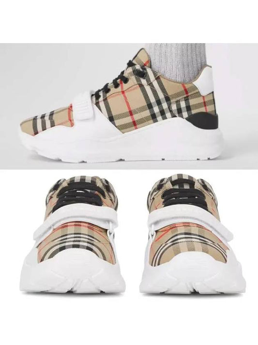 Vintage Check Suede Leather Sneakers Archive Beige - BURBERRY - BALAAN 2