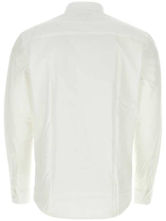 Embroidered Logo Long Sleeve Shirt White - MAISON KITSUNE - BALAAN 3