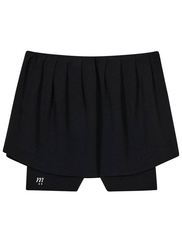 Cashmere Ballerina Flare Knit Mini Skirt Black - MSKN2ND - BALAAN 3