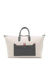 Cotton Tote Bag Beige - THOM BROWNE - BALAAN 1