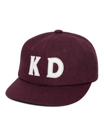 KODAK Wool Vintage Flat Brim Cap BURGUNDY - KODO - BALAAN 1