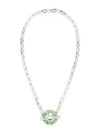 Filler Chain Necklace Green Silver - BOTTEGA VENETA - BALAAN 2