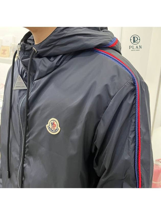 Men's Hattab Hooded Jacket Navy - MONCLER - BALAAN 2