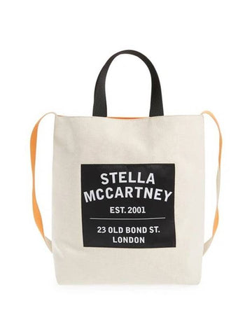 Logo Patch Cotton Tote Bag Sand - STELLA MCCARTNEY - BALAAN 1