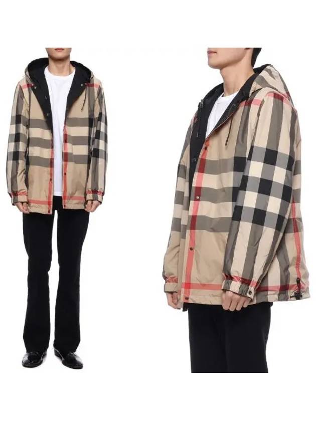 Reversible Check Hooded Jacket Archive Beige - BURBERRY - BALAAN 2