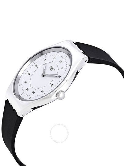 Swatch Skinnoiriron White Dial Black Rubber Unisex Watch SYXS100 - SWATCH - BALAAN 2