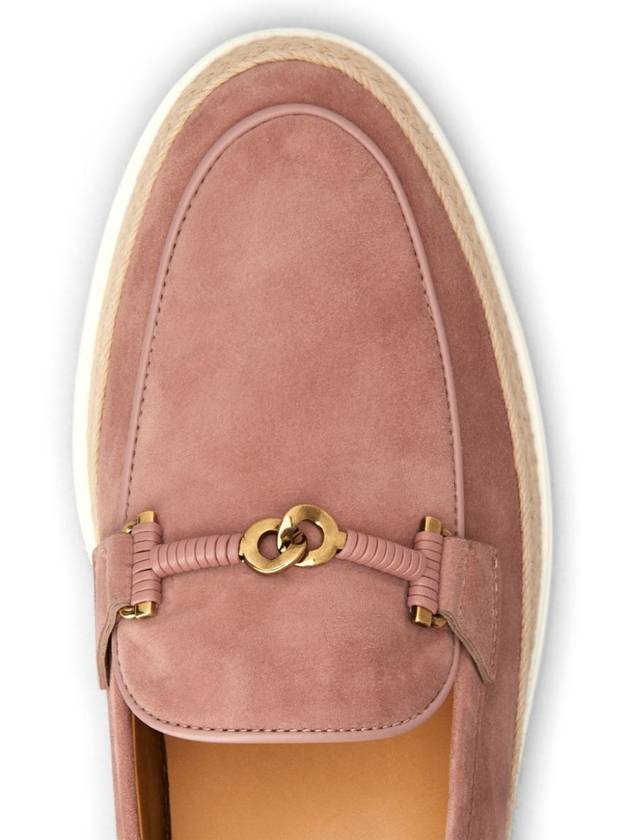 metal-embellished raffia suede loafers - TOD'S - BALAAN 4