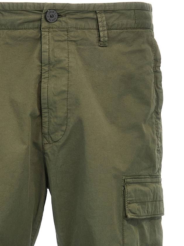 Supima Cotton Twill Stretch TC Straight Pants Green - STONE ISLAND - BALAAN 4