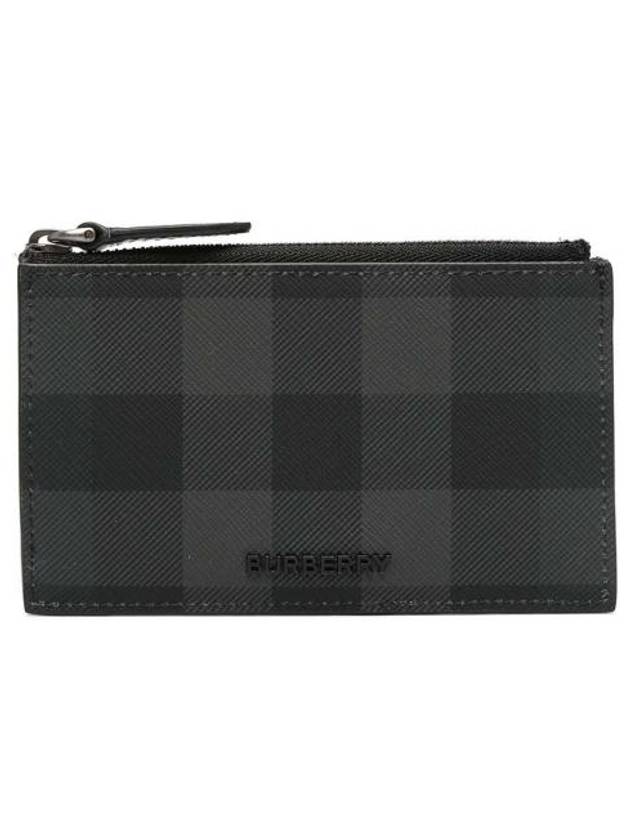 Check Zip Card Wallet Grey - BURBERRY - BALAAN 2