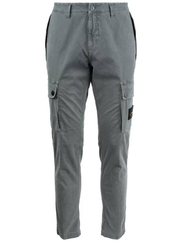 Stone Island Cargo Pants Stretch Broken Twill Organic Cotton 'Old' Effect Gray - STONE ISLAND - BALAAN 1