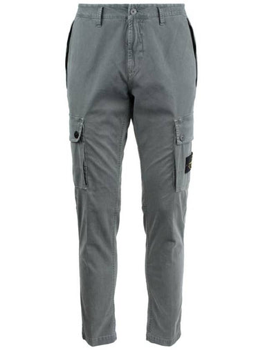 Stone Island Cargo Pants Stretch Broken Twill Organic Cotton 'Old' Effect Gray - STONE ISLAND - BALAAN 1