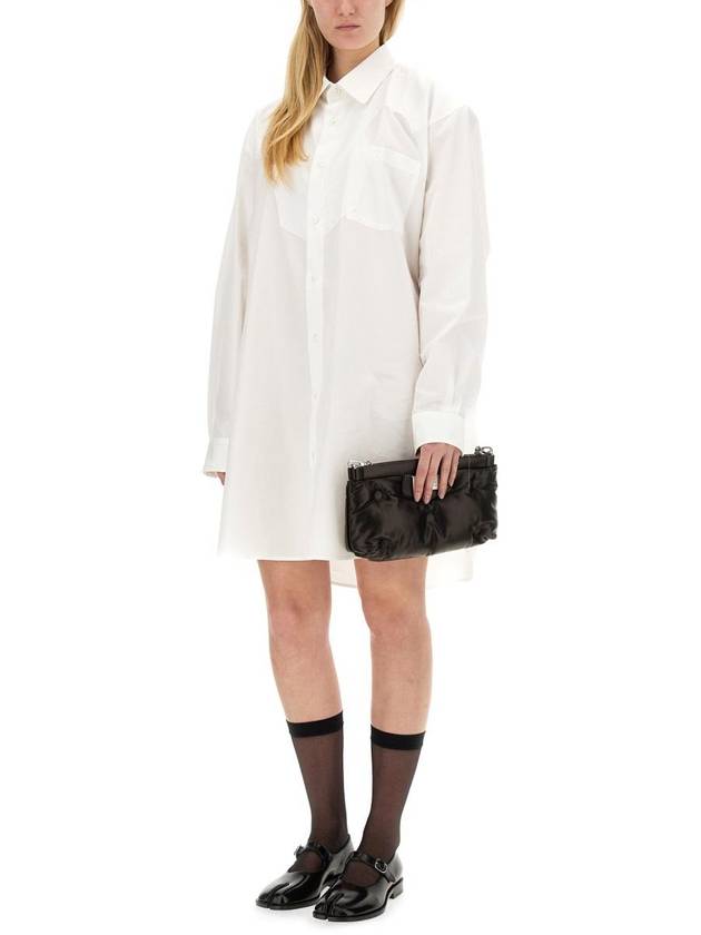 Cotton Poplin Shirt Midi Dress White - MAISON MARGIELA - BALAAN 3