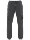 Men's Wappen Patch Slim Cargo Straight Pants Grey - STONE ISLAND - BALAAN 2