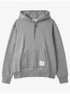 Men's Center Back Stripe Logo Patch Hoodie Grey - THOM BROWNE - BALAAN 2