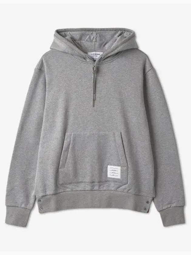 Men's Center Back Stripe Logo Patch Hoodie Grey - THOM BROWNE - BALAAN 2