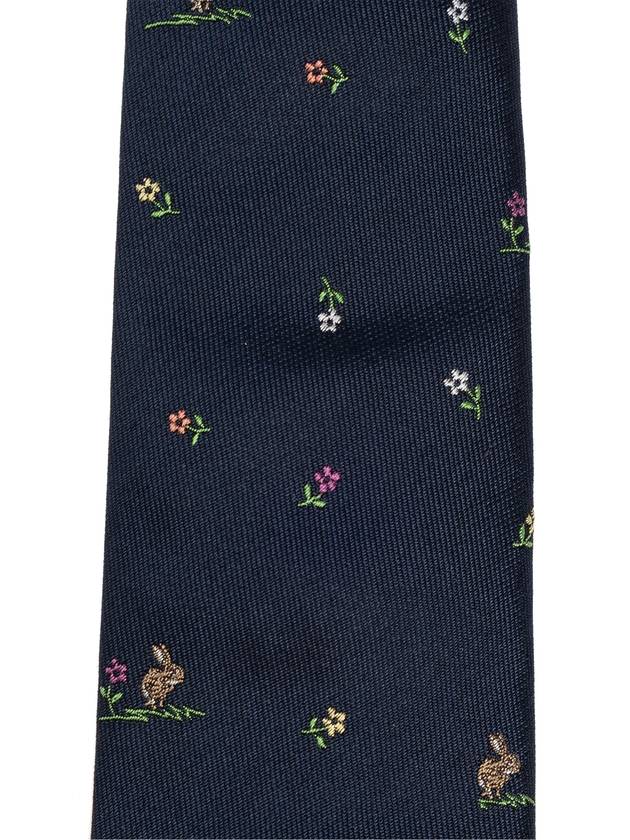 Paul Smith Silk Tie, Men's, Navy Blue - PAUL SMITH - BALAAN 3