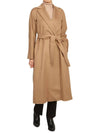 Prater Belted Virgin Wool Single Coat Beige - MAX MARA - BALAAN 7