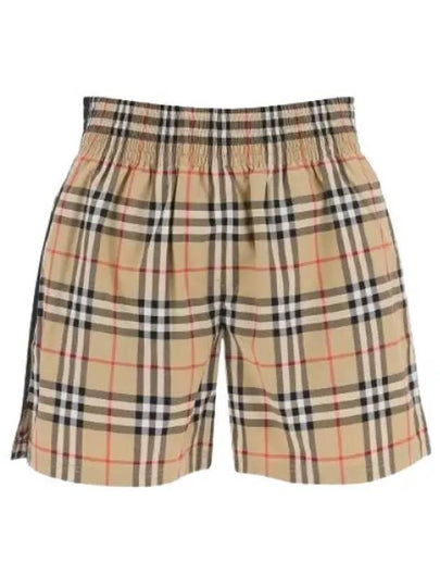 Banding Check Cotton Shorts Beige - BURBERRY - BALAAN 2