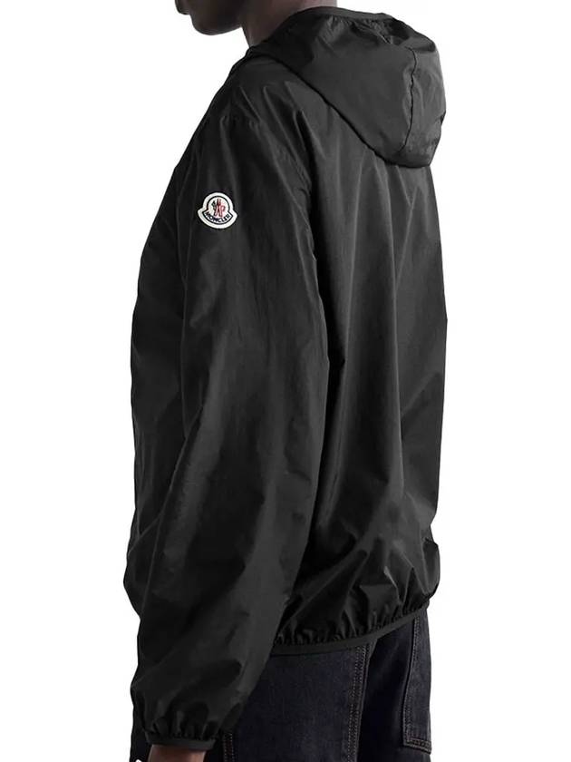 Fegeo Logo Patch Zip Up Hoodie Black - MONCLER - BALAAN 5