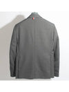 Super 120S Wool Twill Single Breasted Classic Jacket Grey - THOM BROWNE - BALAAN 3