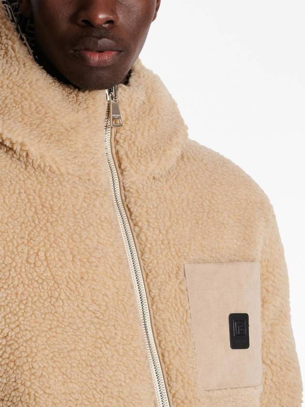 Teddy Monogram Reversible Jacket Beige - BALMAIN - BALAAN 8