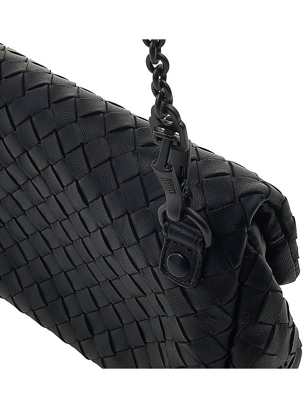 Intrecciato Nappa Chain Mini Shoulder Bag Black - BOTTEGA VENETA - BALAAN 8