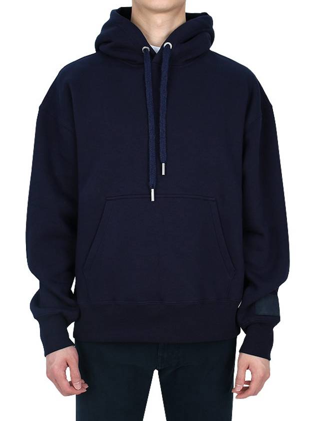 Label Hoodie Navy - AMI - BALAAN 3