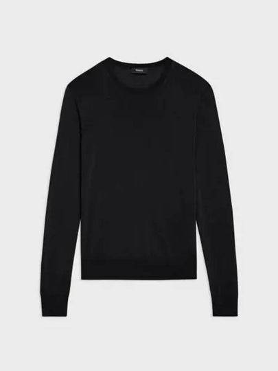 Regal Wool Crew Neck Knit Top Black - THEORY - BALAAN 2