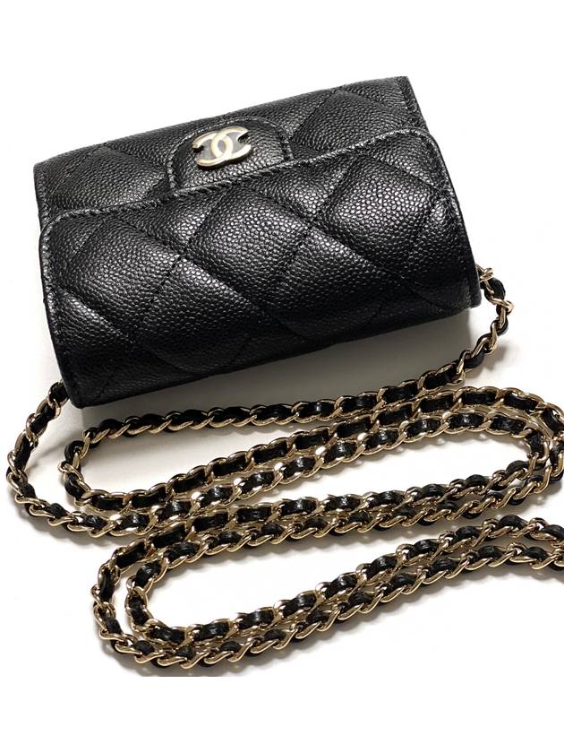 Classic Caviar Chain Wallet WOC Mini Bag Black AP0238 - CHANEL - BALAAN 6