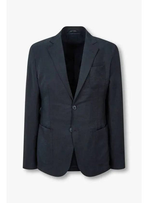 Men s no cheat single twill jacket navy - GIORGIO ARMANI - BALAAN 1