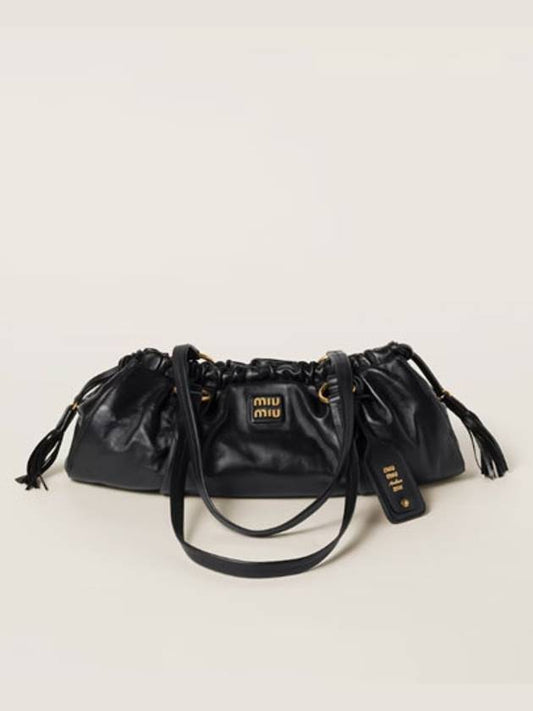 Joie Nappa Leather Tote Bag Black - MIU MIU - BALAAN 2