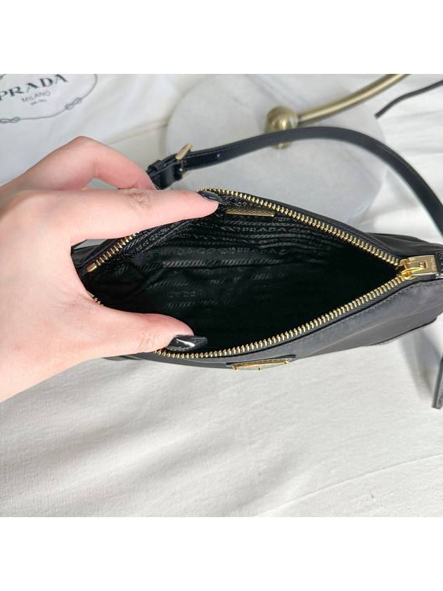 Re-Edition 2002 Re-Nylon Brushed Leather Shoulder Bag Black - PRADA - BALAAN 8