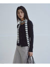 Striped tie knit muffler Melange gray - THE GREEN LAB - BALAAN 6