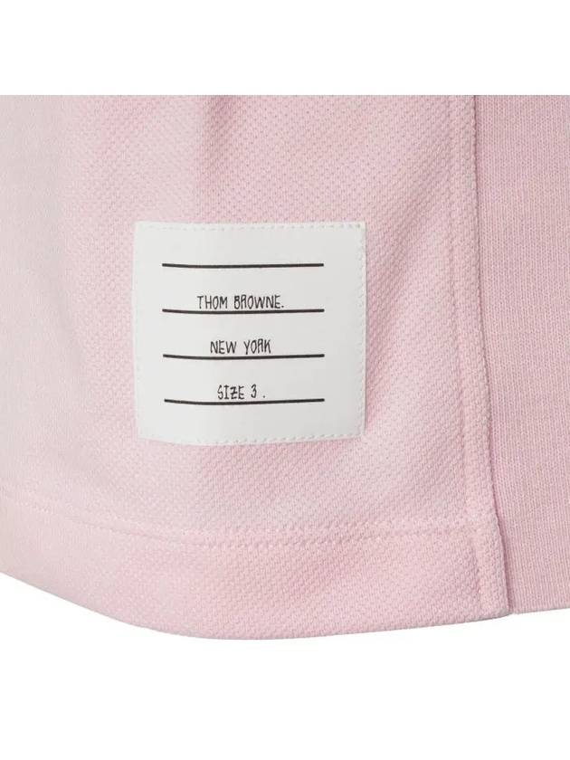 Classic Pique Rib Side Insert 4-Bar Short Sleeve T-Shirt Light Pink - THOM BROWNE - BALAAN 6