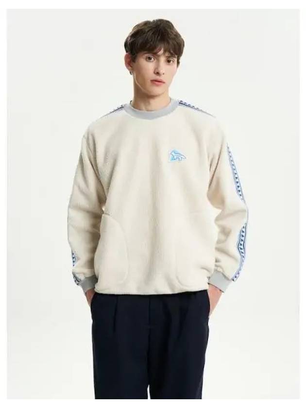 And Wonder MK Unisex Fleece Pullover White Domestic Product - MAISON KITSUNE - BALAAN 1