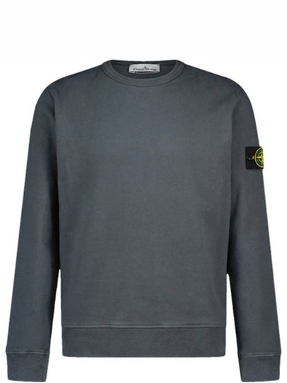 Brushed Cotton Fleece Garment Dyed Crewneck Sweatshirt Lead - STONE ISLAND - BALAAN 2