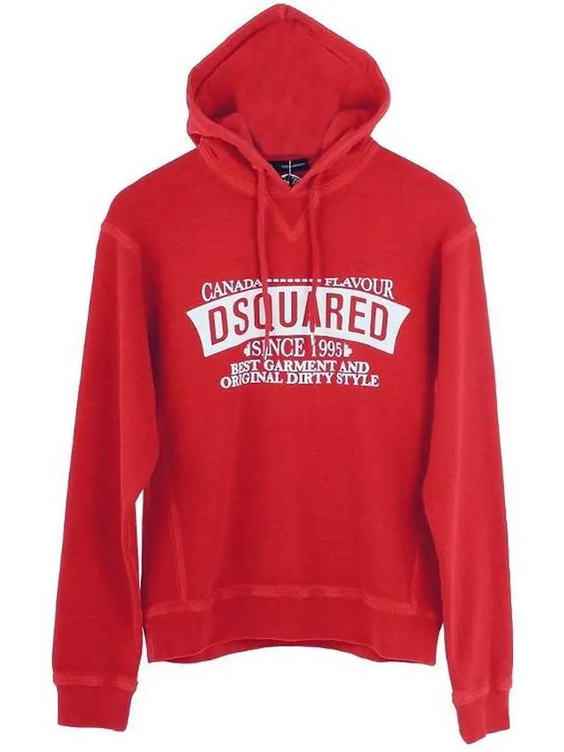 12th Anniversary Signature Logo Hoodie Red 74GP0317 040 - DSQUARED2 - BALAAN 1