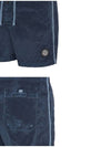 Logo Patch Swim Shorts Navy - STONE ISLAND - BALAAN.