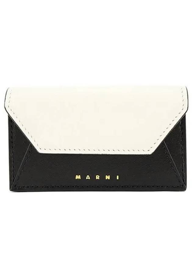 Logo Saffiano Card Wallet White - MARNI - BALAAN 4