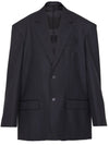 Pinstripe Wool Blazer Jacket Black - BALENCIAGA - BALAAN 1