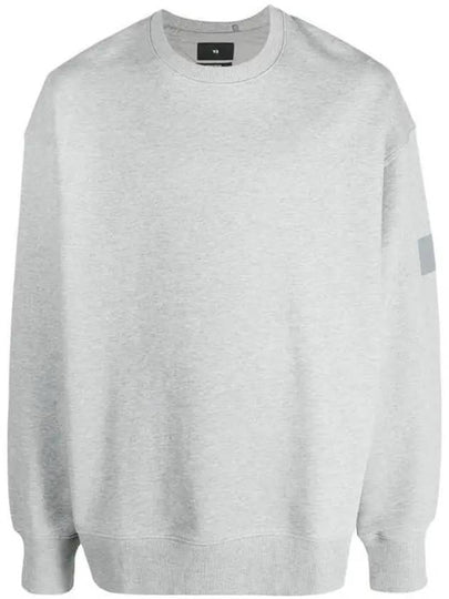 Y3 Logo Patch Overfit Sweatshirt Gray - YOHJI YAMAMOTO - BALAAN 2