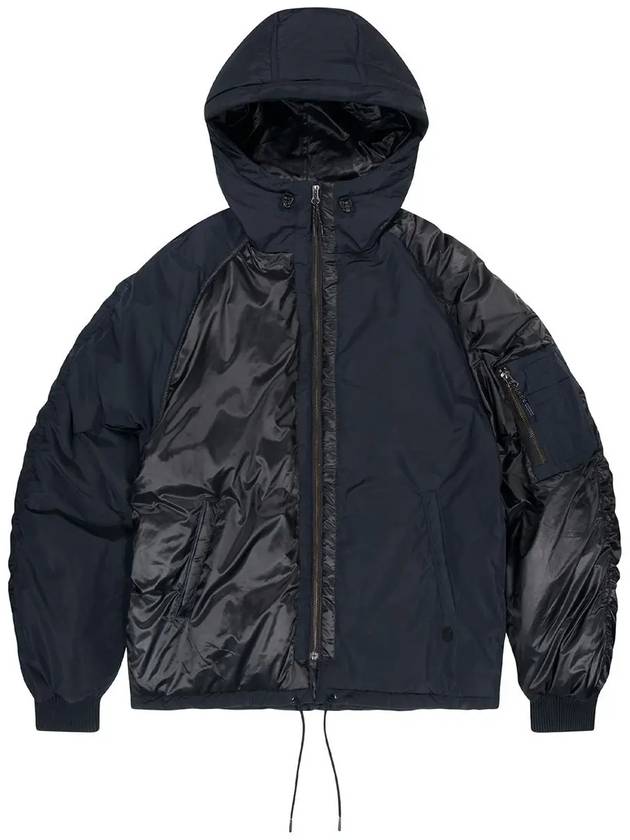 OG color block shirring down jacket deep navy - OFFGRID - BALAAN 2