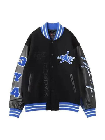 Awake New York Jordan Men s Varsity Jacket Black - JORDAN - BALAAN 1