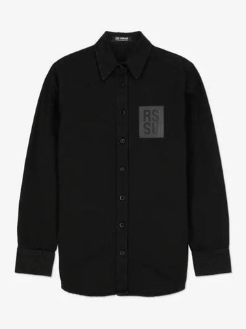 Logo Patch Shirt Black 231W242100320099 - RAF SIMONS - BALAAN 1