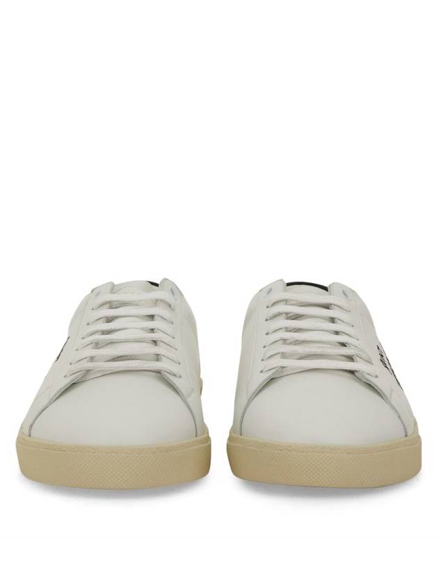 Court Classic SL 06 Leather Low Top Sneakers White - SAINT LAURENT - BALAAN 5