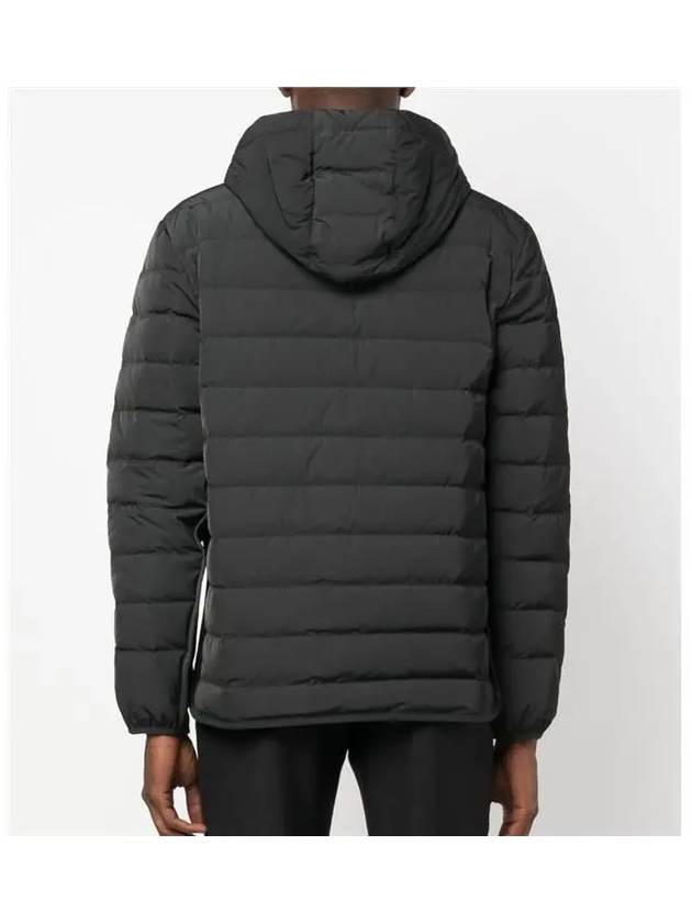 Poly Twill Rib 4-Bar Down Hoodie Jacket Charcoal - THOM BROWNE - BALAAN 6