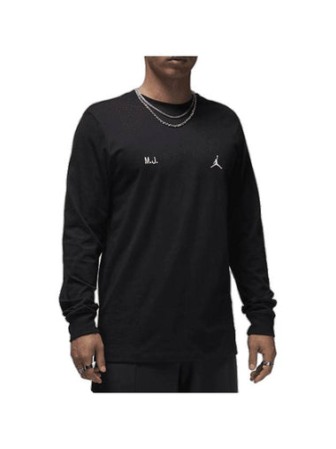 Jordan Long Sleeve Top M Black White FZ1934 010 - NIKE - BALAAN 1