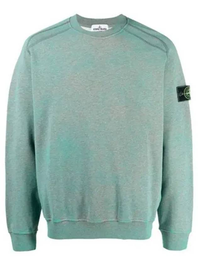 Men's Crew Neck Cotton Sweatshirt Green - STONE ISLAND - BALAAN 2