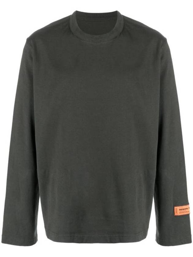 Logo Patch Long Sleeve T-Shirt Grey - HERON PRESTON - BALAAN 2